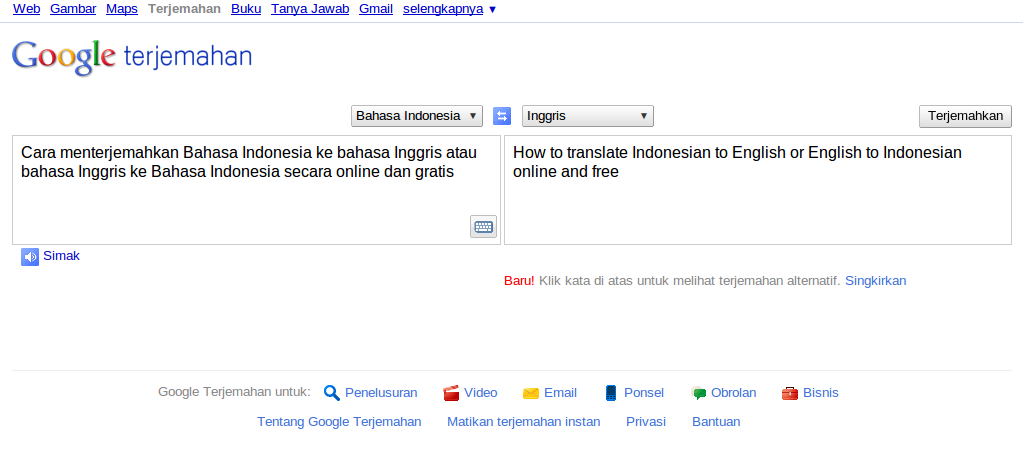 google translate inggris ke indonesia